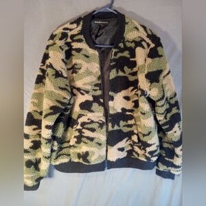 Rock& Republic Camouflage Sherpa Bomber Jacket